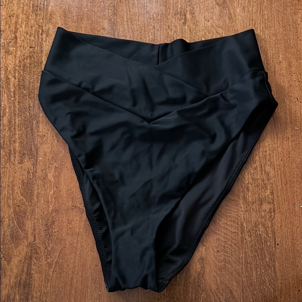Aerie Black High-Waisted Bikini Bottom